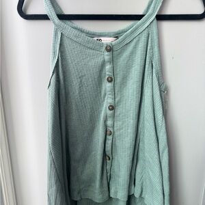 Mint Green Button-Up Women’s Top